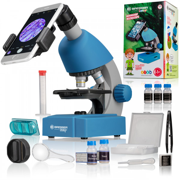 Bresser Junior 40x-640x микроскоп (синий)
