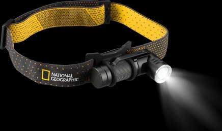 National Geographic Iluminos 450 LED lukturītis un galvas stiprinājums
