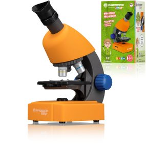 Bresser Junior 40x-640x microscope, orange
